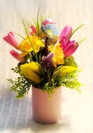 Mini stroik Wielkanoc Dekoracja na stół Pisanka