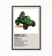 Plakat A4 z ramką GORILLAZ 21x29,7cm