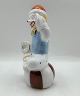 porcelanowy Pajacyk Klaun grający na talerzach 13c