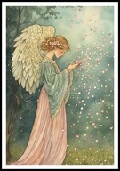 A2 PLAKAT OBRAZ ANIOŁ, PLAKAT Z ANIOŁEM, ANIELSKIE SKRZYDŁA, ANIELICA NR 64