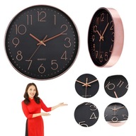 ZEGAR SCIENNY DUZY DO SALONU ROZOWE ZLOTO ZLOTY NA SCIANE GLAMOUR DO KUCHNI