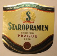ETYKIETA - STAROPRAMEN - PREMIUM BEER - PRAGUE - CZECHY - CZECHOSŁOWACJA