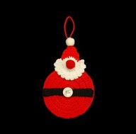 Zawieszka ozdoba szydełkowa na choinkę Mikołaj 5x8cm (Z230)