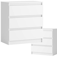 KOMODA SZAFKA BIAŁA 3 SZUFLADY NOWOCZESNA DO SALONU SYPIALNI