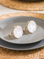 ELEGANCKIE OBRĄCZKI DO SERWETEK KSZTAŁT DYNI NAPKIN RINGS DYNIA METAL 4 SZT
