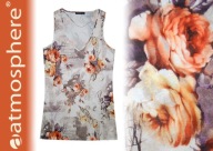 ATMOSPHERE * BLUZKA - TUNIKA print RÓŻE * 42-44