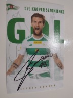 Zdjęcie 10x15 autograf Lechia Gdańsk sezon 2023/24 Gol Kacper Sezonienko