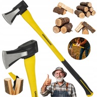 SIEKIERA ROZŁUPUJĄCA UNIWERSALNA 90CM DO ŁUPANIA DREWNA 2KG MOCNA ZE STALI