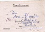 OFLAG II D -GROSS-BORN -list jeniecki -KRAKÓW GG -obieg 1942 rok