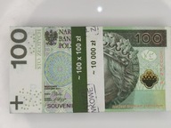 100złotych banknoty do zabawy i nauki plik 100szt+GRATIS