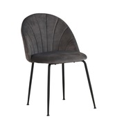 KRZESŁO TAPICEROWANE Szary WELVET SALON szara