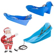 ISCHM-3005U PLASTIKOWY ŚLIZG SANKI SANIE DZIECIĘCE Z OPARCIEM - NIEBIESKI