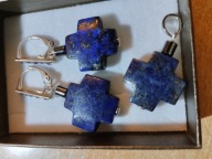 Komplet srebrny z lapis lazuli, lapis lazuli 925 pr