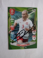 Karta panini autograf Polska Paulina Dudek PZPN