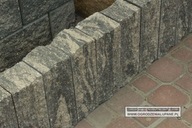 Palisada łupana, cegła, obrzeże 40x11x10 Multi