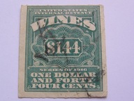 USA - Akcyza na wino wysoki nominał 1,44 dolara - zalepka revenue - 1916 r