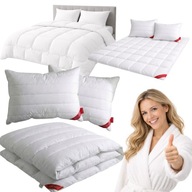 KOMPLET KOŁDRA CAŁOROCZNA ANTYALERGICZNA 160X200 + 2 PODUSZKI 70X80 BIAŁA