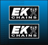 2x Naklejka Logo EK Chains 80x38 mm Motocykl Quad Cross Ścigacz Nalepki