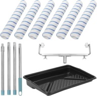 WAŁKI MALARSKIE x6 + PRĘT 170cm TACA ZESTAW DO MALOWANIA DOMU ŚCIAN