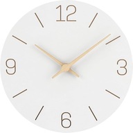 DUŻY ZEGAR ŚCIENNY Z PŁYTY MDF BEZ TYKANIA CICHY ŚREDNICA 29CM KWARCOWY