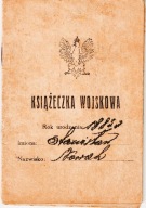 Polska książeczka wojskowa z okresu z lat 20. Stanisław Nowak Piotrków.