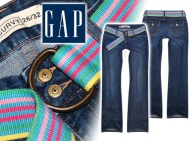 G.A.P curry stretch * JEANSY +PASEK 34 * 26/32 *jak NOWE