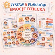 Zestaw 5 Plakatów Emocje Dziecka - PDF Termometr Emocji | Przedszkole