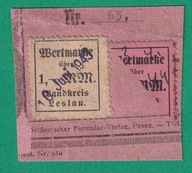 Włocławek okupacja, opłata 1 marka wycinek /AM/