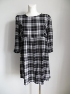 Sukienka Tunika Primark 36/38 krata rękaw 3/4 krótka do kolan ciążowa