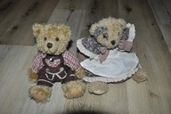 zestaw pluszaków maskotki miś i misia w bawarskim ubranku 35 cm