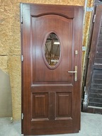 DRZWI Zewnętrzne Mahoniowe Drewniane Wejściowe 100x210cm