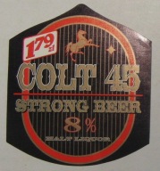 STARA ETYKIETA PIWO COLT 45 STRONG BEER BROWAR KOSZALIN