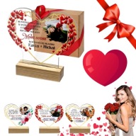 STATUETKA SERCA ZE ZDJĘCIEM NA DZIEŃ KOBIET DLA NIEGO NIEJ PERSONALIZOWANE