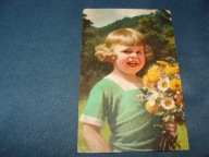 POCZTÓWKA DZIEWCZYNKA Z BUKIETEM 1931 r