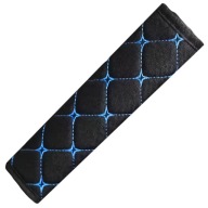 Nakładka na PAS Bezpieczeństwa CZARNA Czarno NIEBIESKA Nić Samochodowy