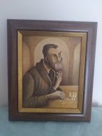 Obraz olejny Żyd liczący pieniądze