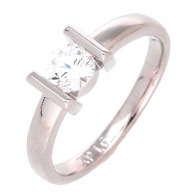 83338 Pierścionek platynowany średnica 16 mm elegancki "brylant"