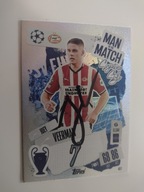 Karta topps matach autograf PSV Eindhoven Joey Veerman Europa League