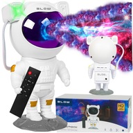 PROJEKTOR GWIAZD ASTRONAUTA LAMPKA NOCNA LED KOSMOS PILOT RGB 360°