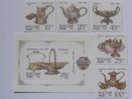 Rosja - Kremlowskie srebra - Mi. 307-11 + bl.5 **
