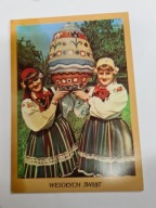 Tytu Pocztówka PRL – wielkanocna – stroje ludowe – KAW – Żyburtowicz
