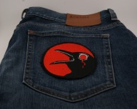 Naszywka Haftowana PŁACZĄCY KRUK Crow – Średnica 10 cm