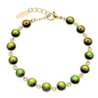 81641 Bransoletka 18K pozłacana 17+3 CM 8 MM VITRAIL CRYSTAL Swarovski