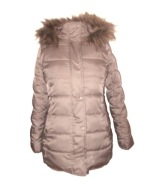 H&M BEŻOWA OCIEPLANA KURTKA KAPTUR FUTERKO 34 36