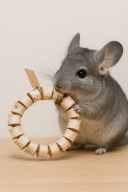 Naturalny gryzak z brzozy precel dla gryzoni szynszyli