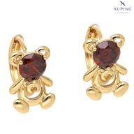 74849 KOLCZYKI 18K POZŁACANE 15/10 MM misiek z kryształkiem