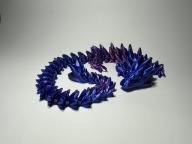 kryształowy smok figurka - dwukolorowy ruchomy smok 50 cm