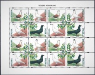 Gołębie hodowlane, Ark. F. 3363-3366 16 znaczków