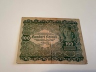 100 koron Austria / Austro-Węgry 1922 P#77 VG