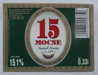 ETYKIETA PIWO JASNE PEŁNE CIECHANOWSKIE 15 MOCNE BROWAR KONSTANCIN